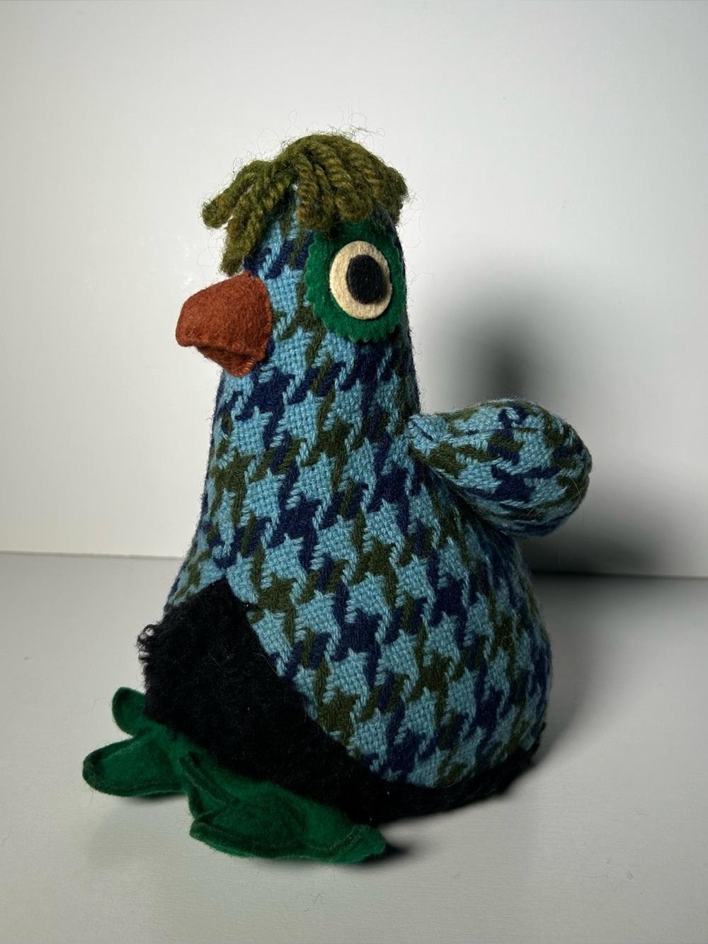 BRENDATOYS Vintage Chicken Stuffed Animal Houndstooth England In Made Rare